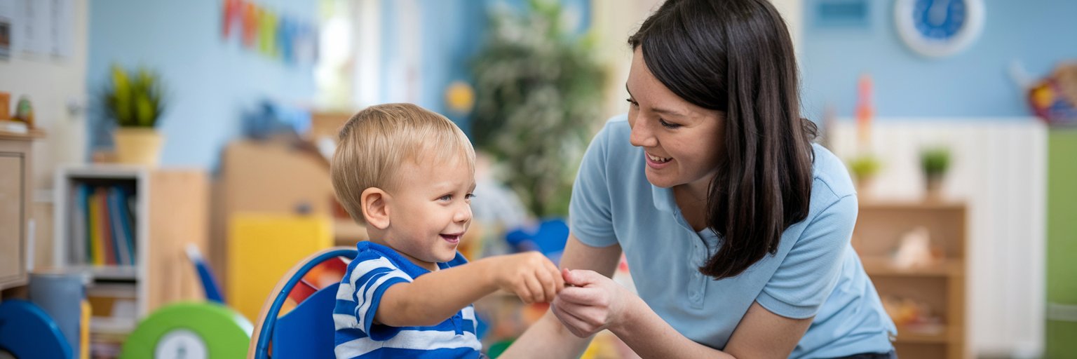 Student on work placement in an early years setting