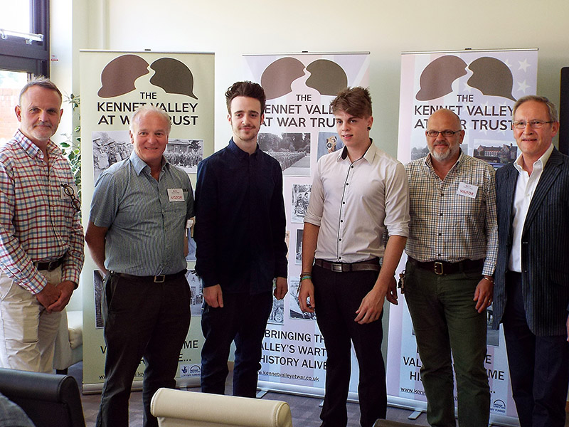 Kennet at War Trust members with Cameron and Luke