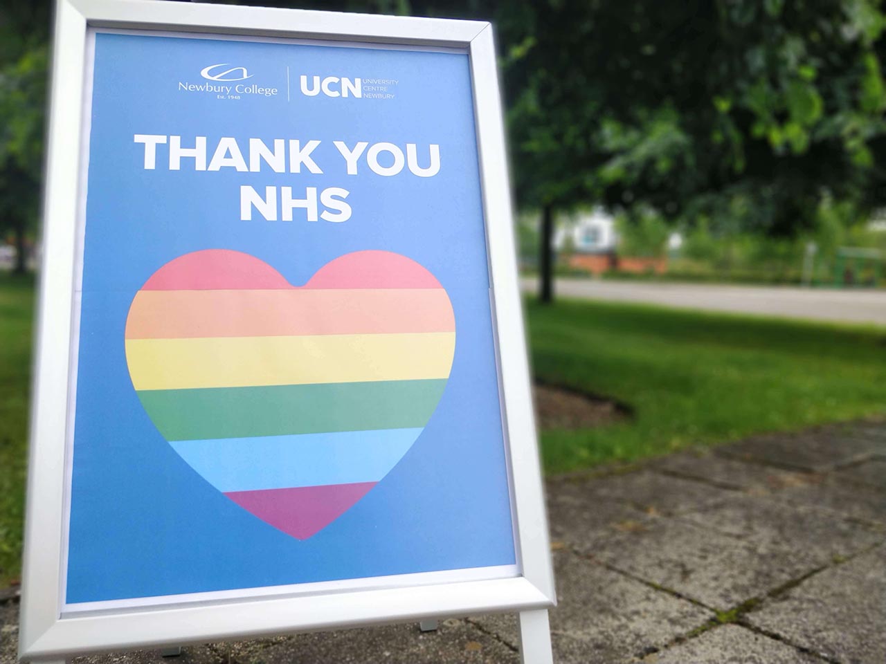 Thank you NHS sign