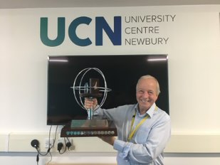 Dr. Tim Coole with The Gerald Frewer Memorial Trophy