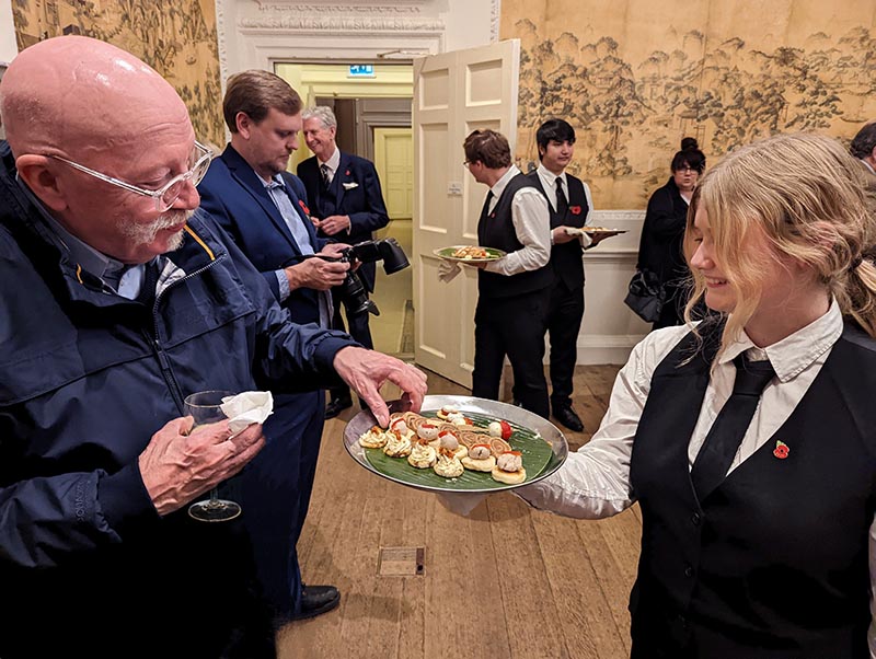 College catering students providing refreshments