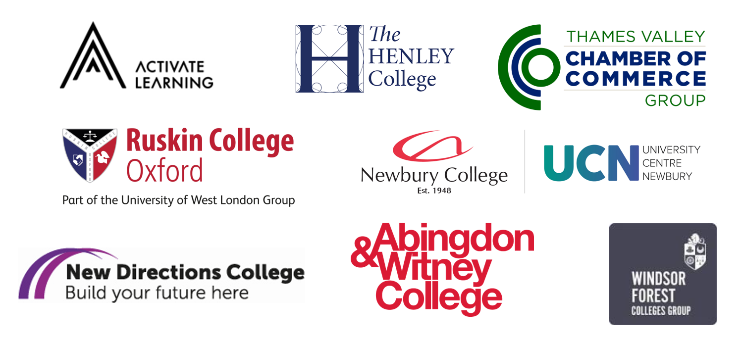 Partner logos for colleges benefiting from the LSIF project funding