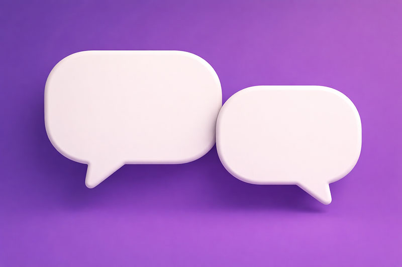 Student talking to a staff member