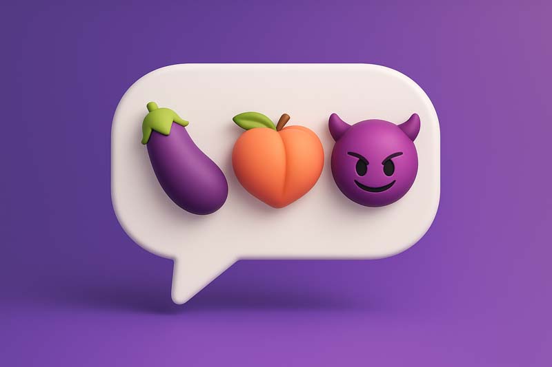 Speech bubble with emojis